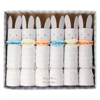 MeriMeri Хлопушки c бахромой Кролики 6 шт.