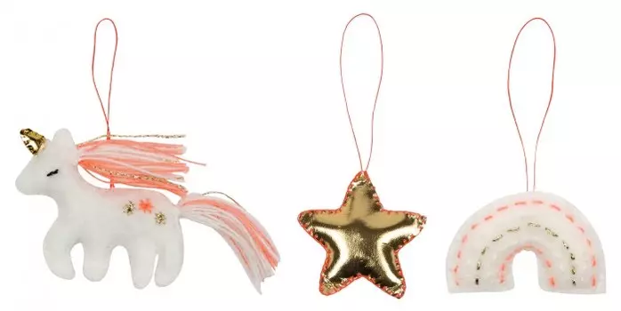 MeriMeri Набор ёлочных украшений Маленькие единороги