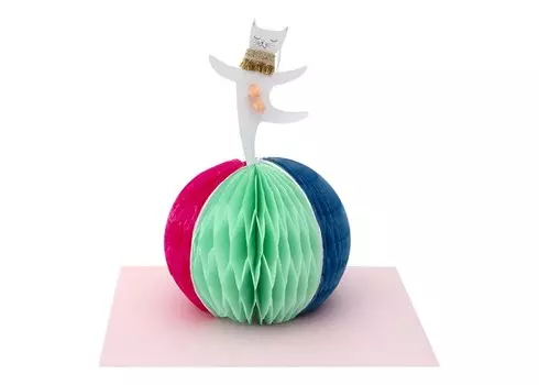 MeriMeri Открытка на подставке Цирковая кошка