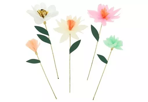 MeriMeri Палочки для декора Цветы в саду