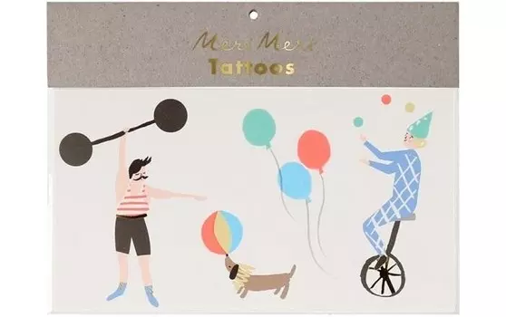 MeriMeri Переводные татуировки Цирк