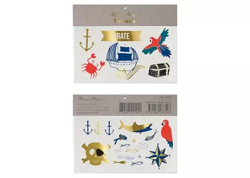 MeriMeri Переводные татуировки Пираты