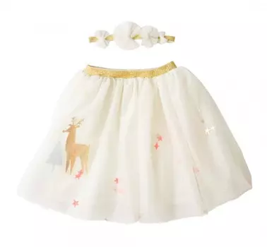 MeriMeri Рождественская юбка и ободок Олени