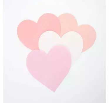 MeriMeri Салфетки Розовое сердце малые 20 шт.