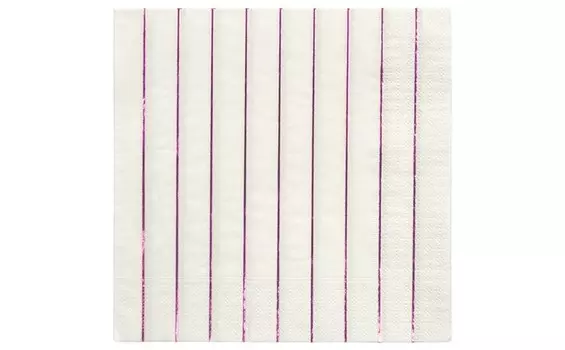 MeriMeri Салфетки в полоску с фольгой Basic большие 16 шт.