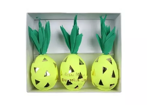 MeriMeri Шары с сюрпризом Ананас 3 шт.