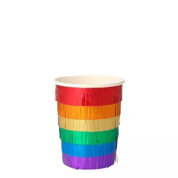 MeriMeri Стаканы Радужная бахрома 8 шт.