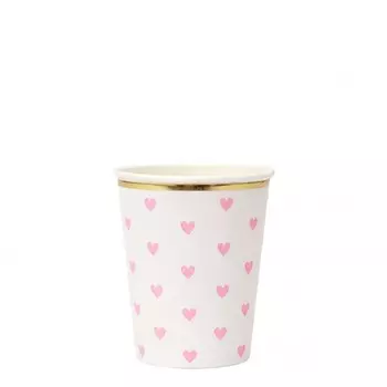 MeriMeri Стаканы с сердечками Палитра 8 шт.