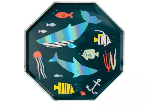 MeriMeri Тарелки большие Море 8 шт.