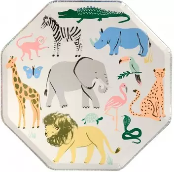 MeriMeri Тарелки Сафари 8 шт.
