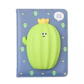 Mihi Mihi Блокнот со сквишем Кактус Carrot Friends А5