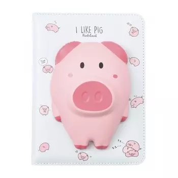 Mihi Mihi Блокнот со сквишем Свинка I Like Pig А5