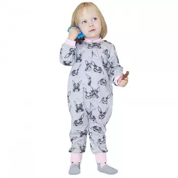 Milimbi Комбинезон для девочки Серый заяц 0104/СЗ