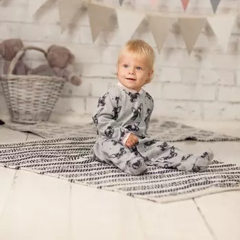 Milimbi Комбинезон для девочки Серый заяц 014/СЗ