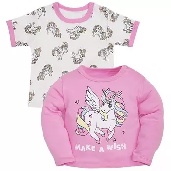 Milimbi Комплект: футболка и фуфайка Пони