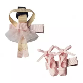 Milledeux Набор детских заколок с балериной и пуантами