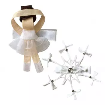 Milledeux Набор заколок Fairytale Christmas Балерина и снежинка