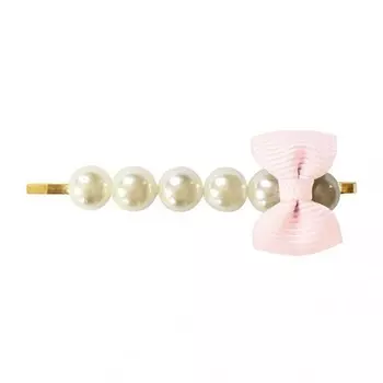 Milledeux Невидимка Pearl Flower с бантиком Pearl Grasgrain