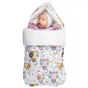 МиМиМи Демисезонный конверт на выписку Котики 75x40