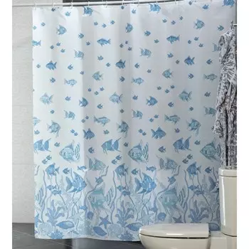 Miranda Шторы для ванн полиэстер Fish 180х200 см