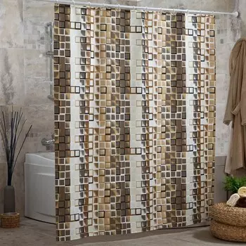 Miranda Шторы для ванн полиэстер Kare 180х200 см