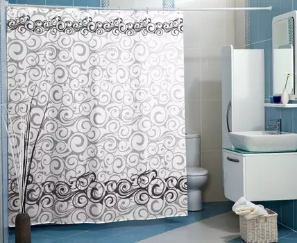 Miranda Шторы для ванн полиэстер Motives 180х200 см