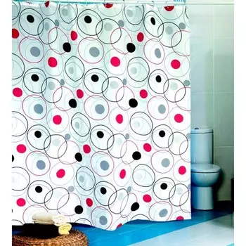 Miranda Шторы для ванной комнаты Wheels 180х200 см