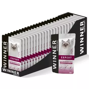 Мираторг Корм консервированный для взрослых кошек всех пород Expert Gastrointestinal 80 г 24 шт.