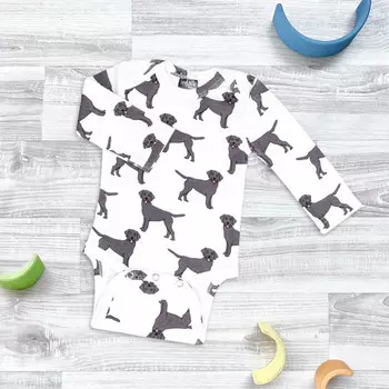 Mjolk Боди длинный рукав Собачки