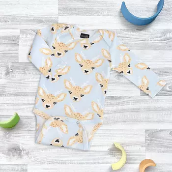 Mjolk Боди с длинным рукавом Оленята New