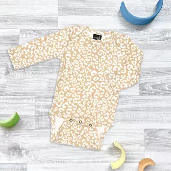 Mjolk Боди с длинным рукавом Sand Leopard