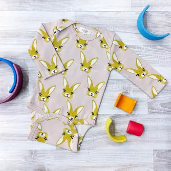 Mjolk Боди с длинным рукавом Зайчики