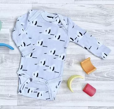 Mjolk Боди с длинным рукавом Журавли