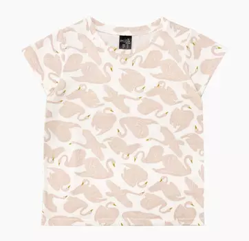 Mjolk Футболка для девочки Лебеди
