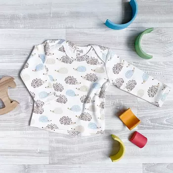 Mjolk Футболка с длинным рукавом Ёжики на экрю