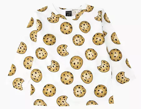 Mjolk Футболка с длинным рукавом оверсайз Печенье