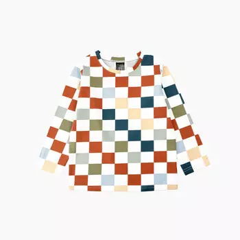 Mjolk Футболка с длинным рукавом оверсайз Шахматы