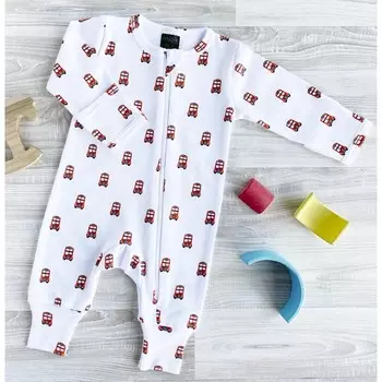Mjolk Комбинезон на манжетах Sleep and Play Автобусы