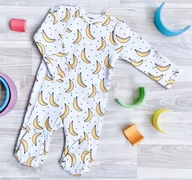 Mjolk Комбинезон на молнии Sleep and Play Бананы