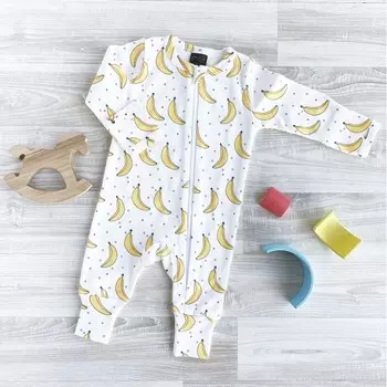 Mjolk Комбинезон с открытой ножкой Sleep and Play Бананы