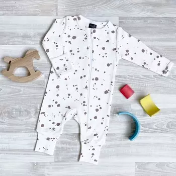 Mjolk Комбинезон с открытой ножкой Sleep and Play Кляксы