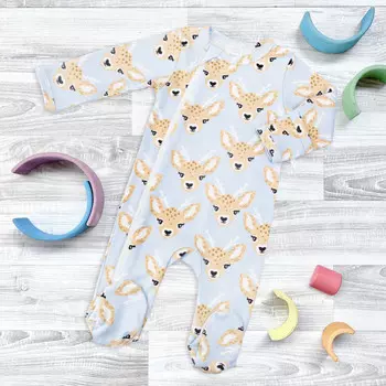 Mjolk Комбинезон с закрытой ножкой Sleep and Play Оленята