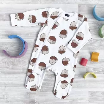 Mjolk Комбинезон с закрытой ножкой Sleep and Play Жёлуди