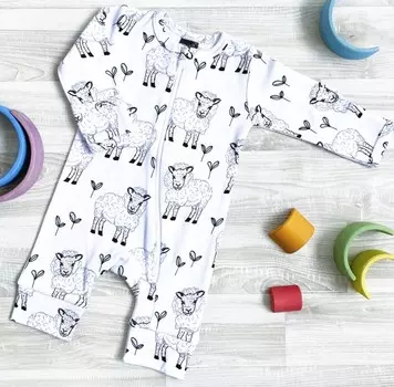 Mjolk Комбинезон Sleep and Play Овечки на манжетах