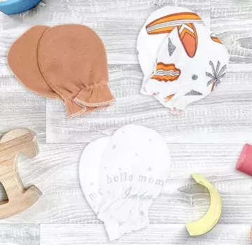 Mjolk Рукавички антицарапки Сёрфы/Camel/Hello Mommy 3 пары