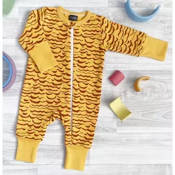 Mjolk Утеплённый комбинезон с открытой ножкой Sleep and Play Honey Clouds