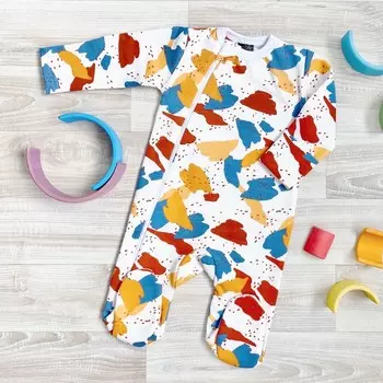Mjolk Утеплённый комбинезон с закрытой ножкой Sleep and Play Color Spots
