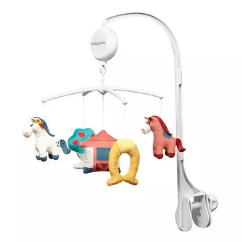 Мобиль BabyOno Карусель с электронным механизмом 19 песен Horses