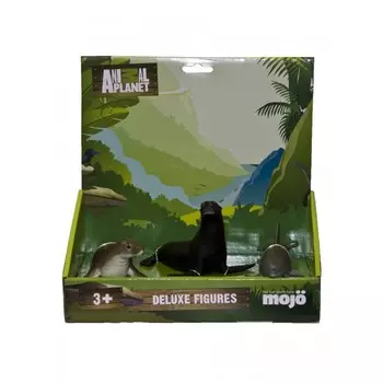 Mojo Набор фигурок Animal Planet L: Калифорнийский морской лев L, Дельфинафалина M, Длинномордый тюлень L