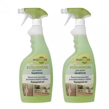 Molecola Экологичное средство для мытья стекол и зеркал Изумрудный лес 500 мл 2 шт.